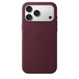 Чехол Apple Silicone Case with MagSafe для iPhone 18 Pro Burgundy (MK8U4)