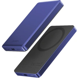 Внешний аккумулятор EnergEA Alupac 10K 10000 mAh Magsafe Indigo Blue (AP-10KQH-BLU-3C)