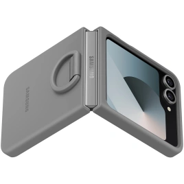Чехол Samsung Silicone Case with Ring для Galaxy Z Flip6 Gray