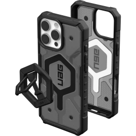 Чехол UAG MagSafe Pathfinder Clear для iPhone 16 Pro Max (с подставкой) Ash/Black Sand