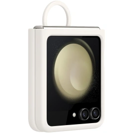 Чехол Samsung Series для Galaxy Z Flip 5 Silicone Case with Ring Creme