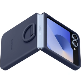Чехол Samsung Silicone Case with Ring для Galaxy Z Flip6 Blue