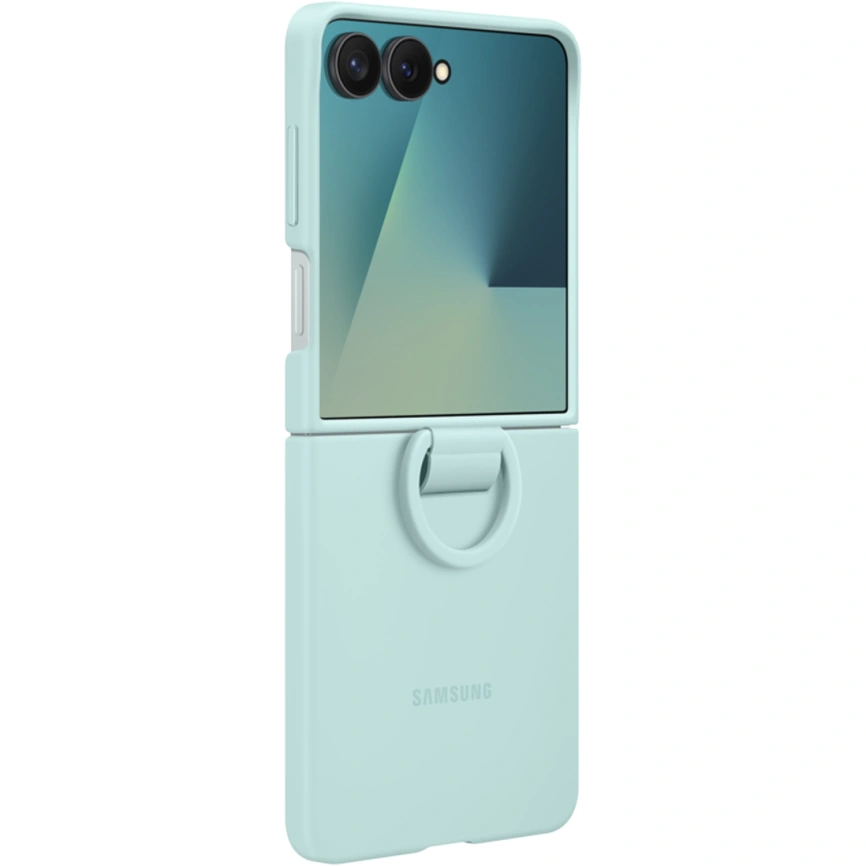 Чехол Samsung Silicone Ring Case для Galaxy Z Flip7 Mint фото 2