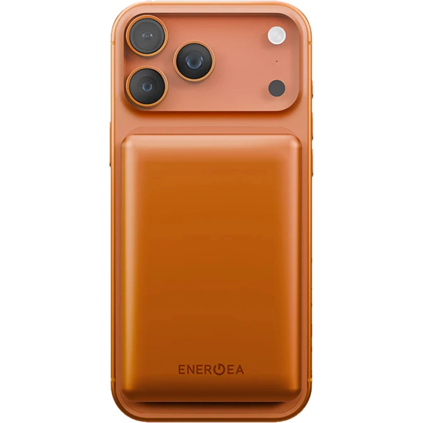 Внешний аккумулятор EnergEA Alupac 10K 10000 mAh Magsafe Orange (AP-10KQH-ORG-3C) фото 3