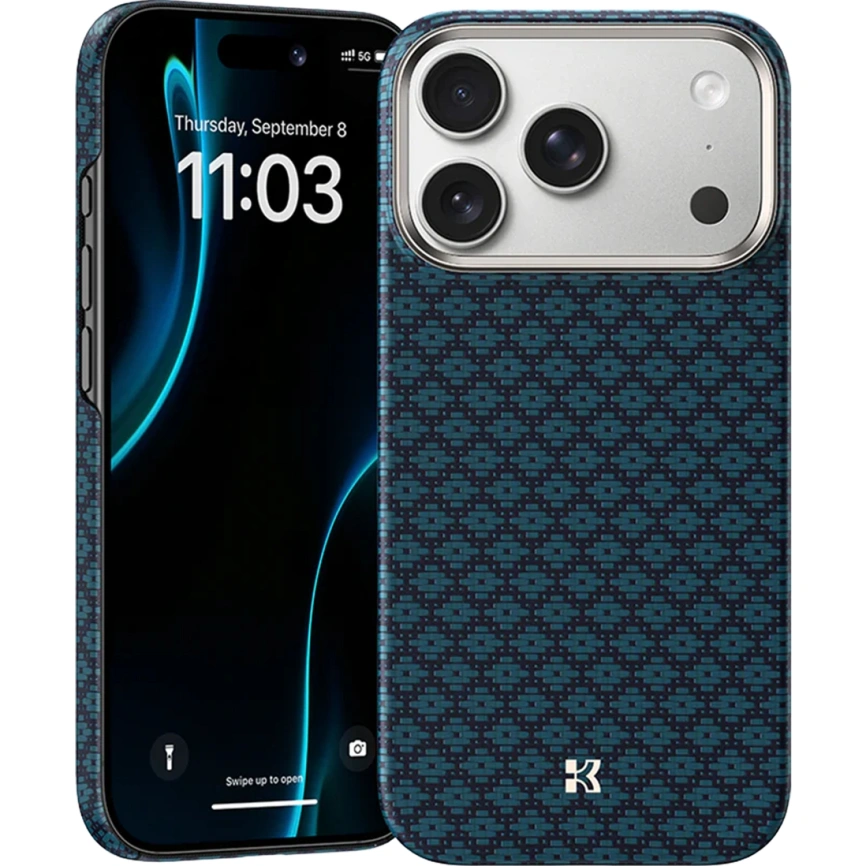 Чехол Benks ArmorGrid ArmorAir Case built with Kevlar для iPhone 17 Pro Azure Blue фото 2