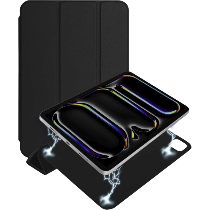 Чехол Gurdini Smart Magnet Series для iPad Pro 11 (2024) Black фото 2