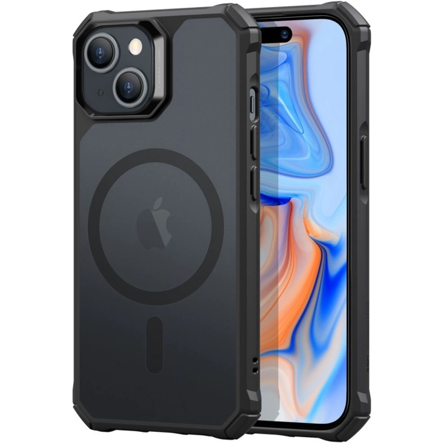 Чехол ESR Air Armor Halolock Magsafe для iPhone 15 Frosted Black фото 1