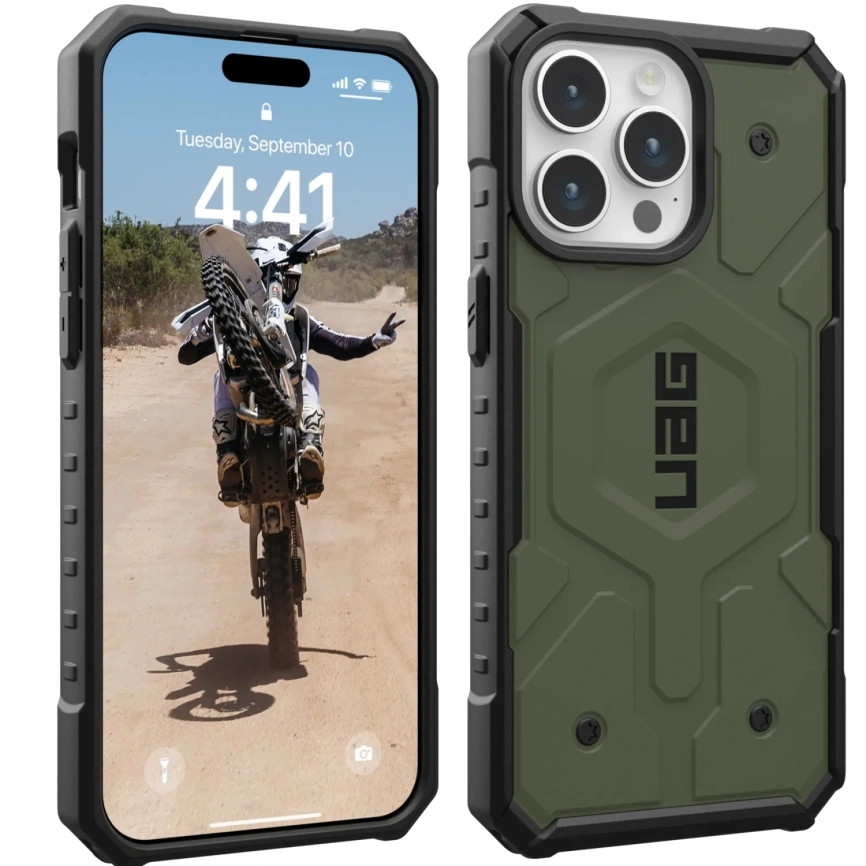 Чехол UAG с поддержкой MagSafe Pathfinder для iPhone 15 Pro Olive Drab (114281117272) фото 4