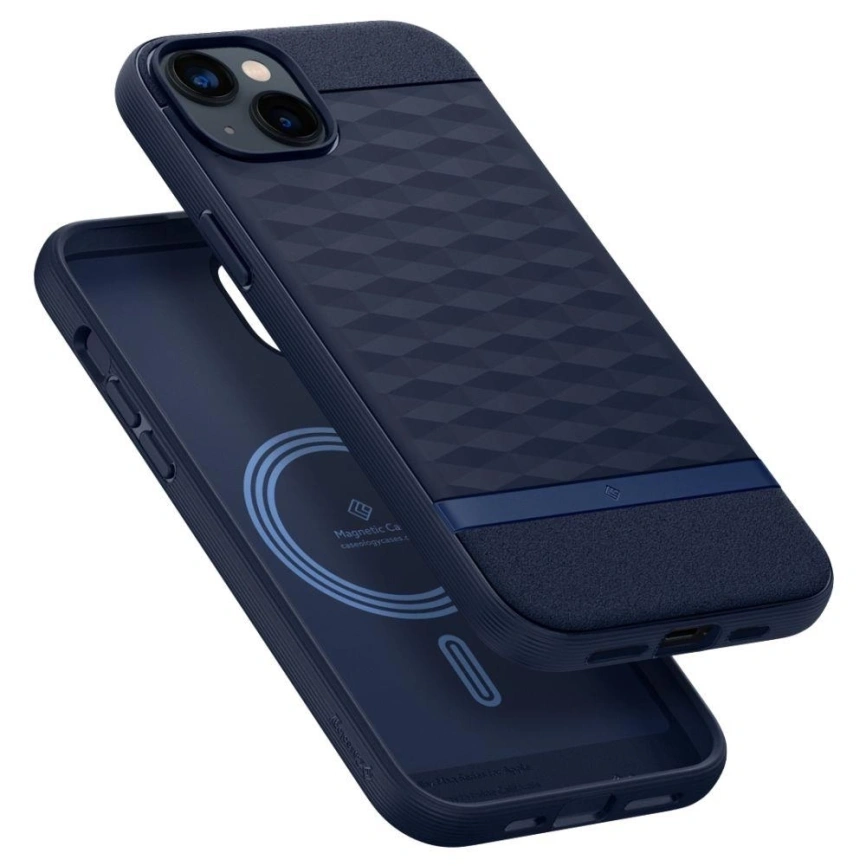 Чехол Spigen Caseology Parallax Mag для iPhone 14 (ACS05075) Midnight Blue фото 7