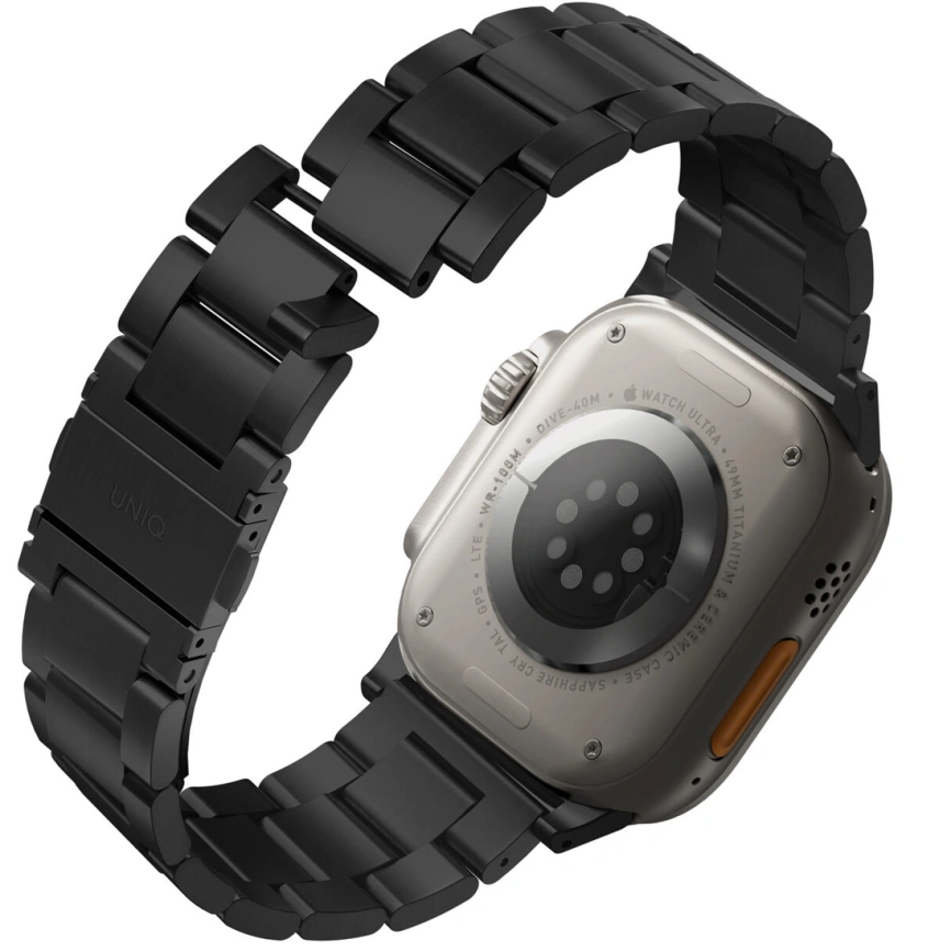 Ремешок Uniq Osta Steel Strap для Apple Watch 44/45/49 Black фото 2